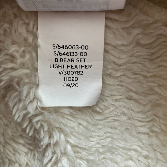 Baby Gap 6-12M Grey Fuzzy Bear Sherpa Sweatshirt VGUC Baby Neutral - Picture 5 of 16